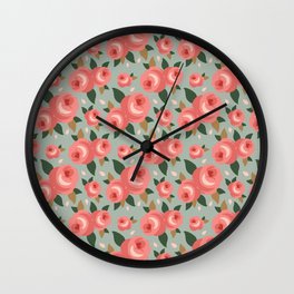 Vintage Floral Wall Clock