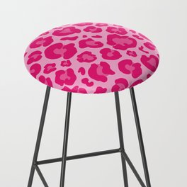 Pink Leopard Print Pattern Wallpaper - Preppy Aesthetic Bar Stool