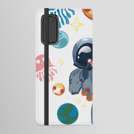Cool Funny Floating Space Astronaut with Jellyfish Android Wallet Case