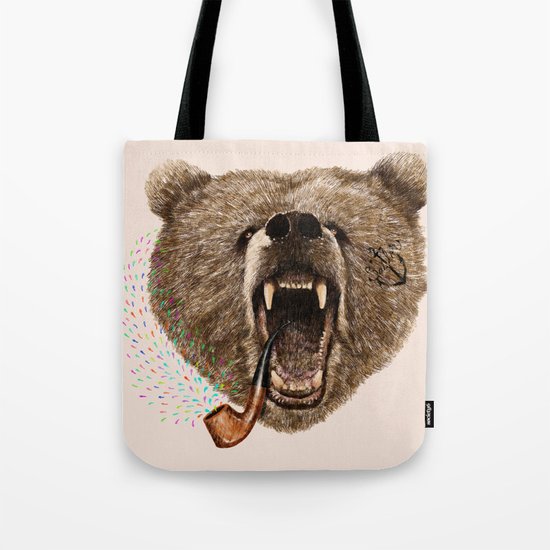Angry Bear Tote Bag