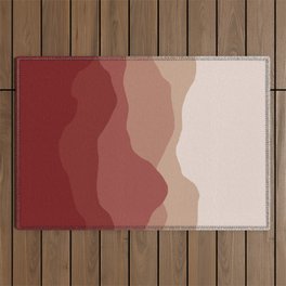 Red mountains Outdoor Rug