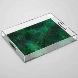 Abstract dark green Acrylic Tray