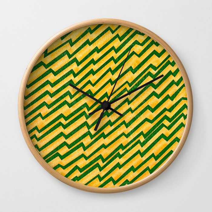 Zag [Green/Yellow] Wall Clock