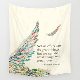 Mother Teresa Quote Wall Tapestry