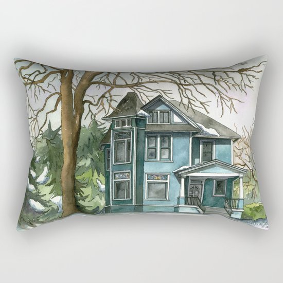 The House Under the Big Tree Rectangular Pillow