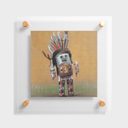 Native American robot AI painting Floating Acrylic Print