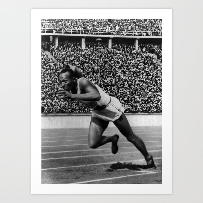 Jesse Owens 1936 Olympics Art Print By Allsurfacesdesign