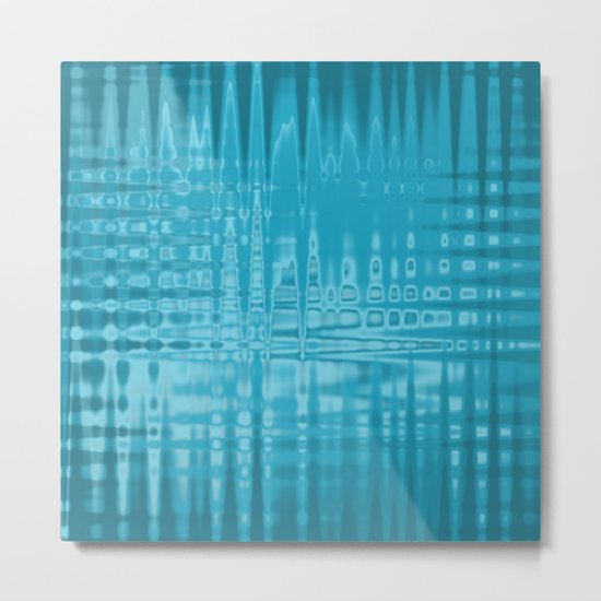 ABSTRACT MADNESS IN BLUE Metal Print