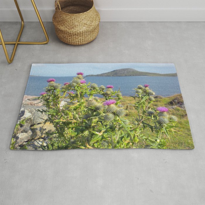Scottish Thistle, Western Isles Rug by TravelGalCFC Society6