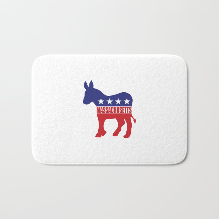 Massachusetts Democrat Donkey Bath Mat