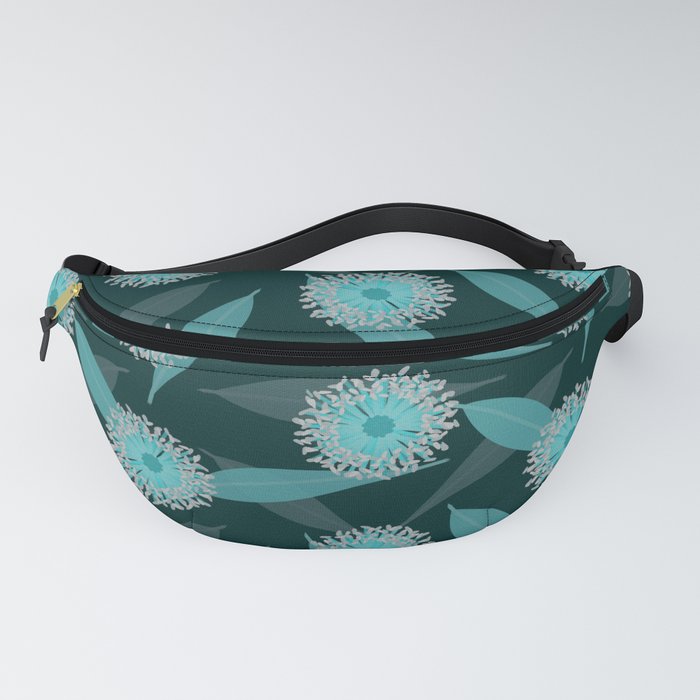 Australian Flora in Blue Fanny Pack