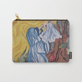 Blonde fairy crying in the forest  Carry-All Pouch