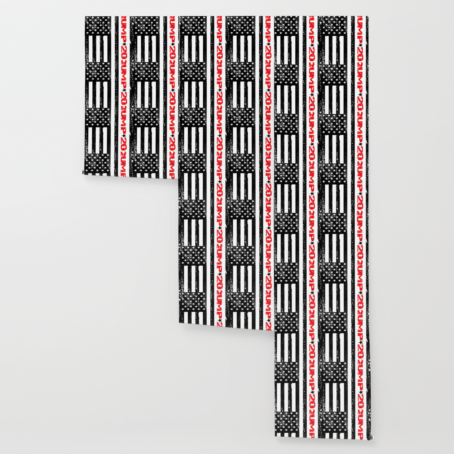 Trump 2020 American Flag Vintage Tee Wallpaper By Rubino Society6