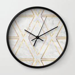 gOld rhombus Wall Clock