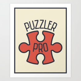 Jigsaw Puzzling Vintage Vibe Art Print