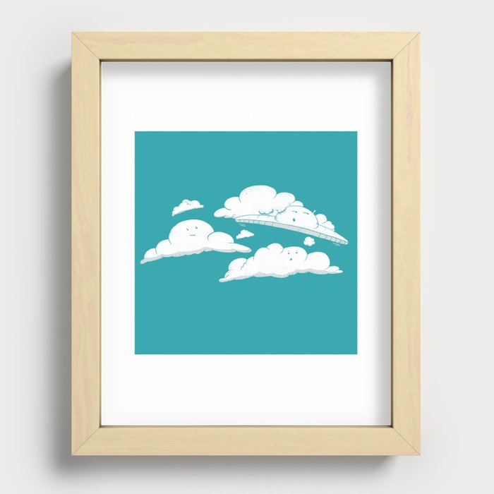 Cloud Cover Recessed Framed Print
