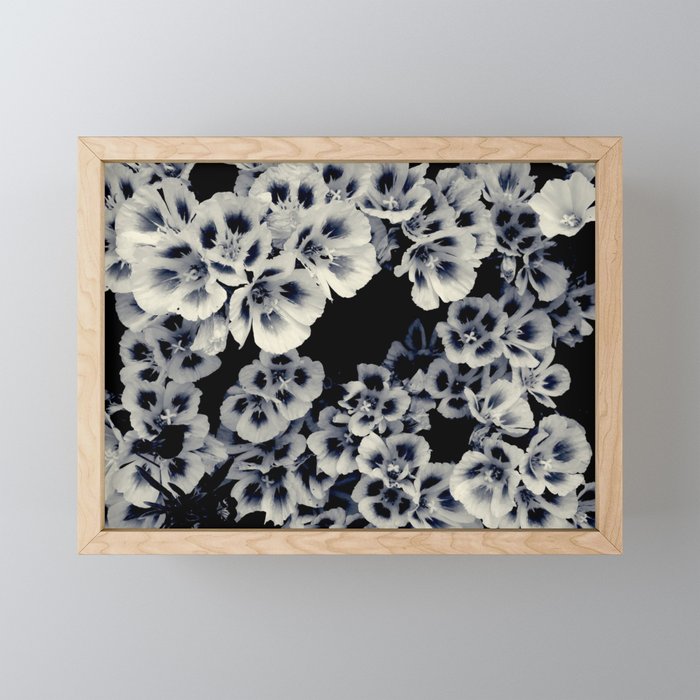 Black And White Flowers by Lika Ramati Framed Mini Art Print
