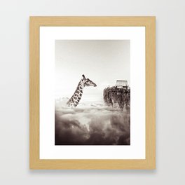 Head above the clouds Framed Art Print