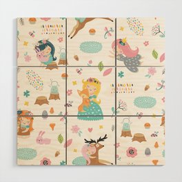 Magical Woodland Fairy Princess Wood Wall Art