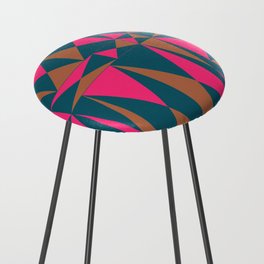 Abstraction_GEOMETRIC_TRIANGLE_MERRY_POP_ART_PATTERN_1130A Counter Stool