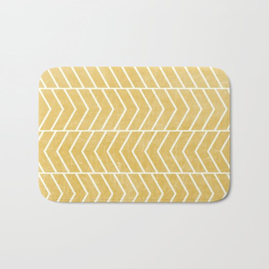 Yellow Chevron Bath Mat