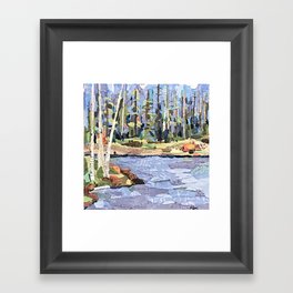 Lake view Framed Art Print