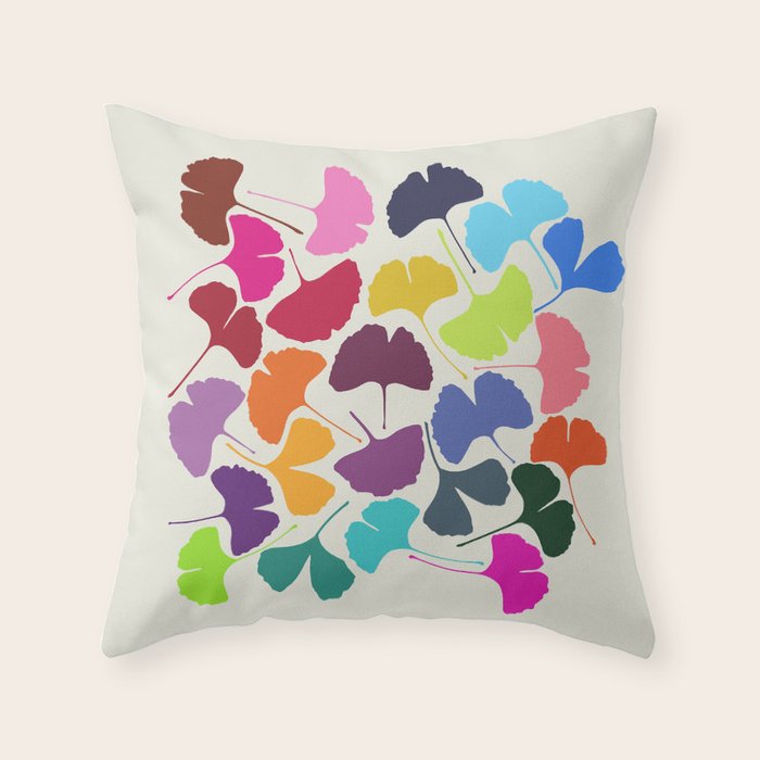 ginkgo 1 Throw Pillow by Garima Dhawan Society6