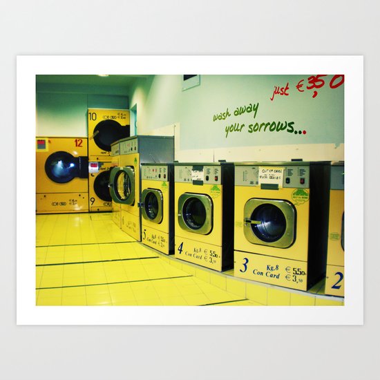 wash away your sorrow... Art Print