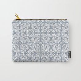Mediterranean Tiles In Blue / Grey & White Carry-All Pouch