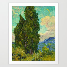 Vincent van Gogh "Cypresses" Art Print