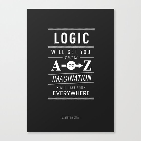 Type Poster - Albert Einstein Canvas Print