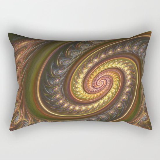 Spirals in a spiral, fractal abstract Rectangular Pillow