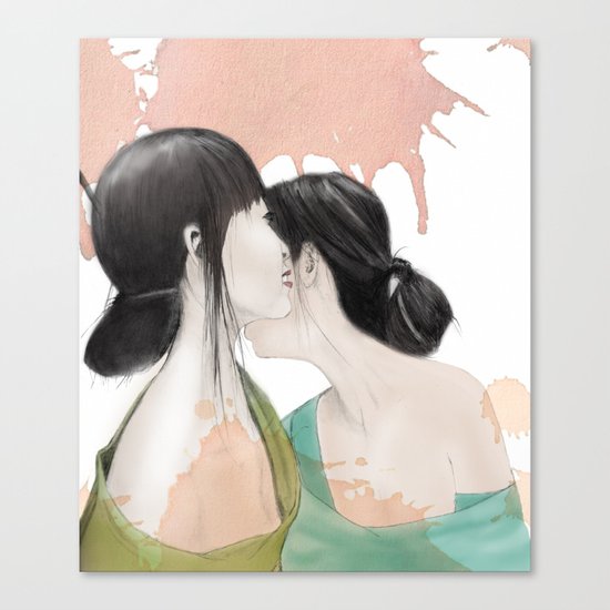 tell me a secret Canvas Print