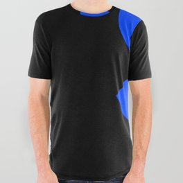 letter S (Blue & Black) All Over Graphic Tee
