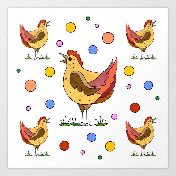 bird hen Art Print