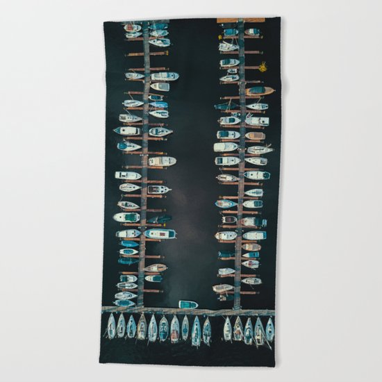 Harbor photo Beach Towel