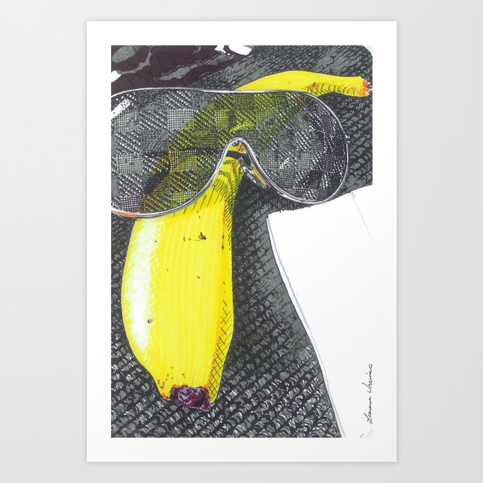Banana Sunglass Art Print