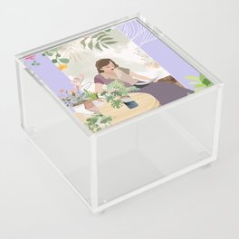 Girl in the garden Acrylic Box