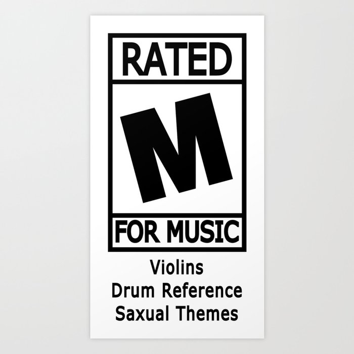 Rated M for Music Art Print