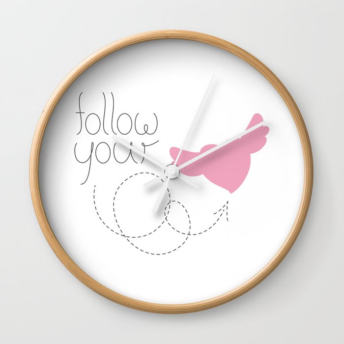 Follow your heart Wall Clock