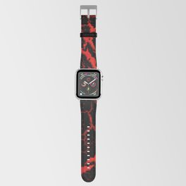 Cracked Space Lava - Black/Red/Gold Apple Watch Band