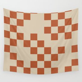 Checked in Burnt Orange Wall Tapestry