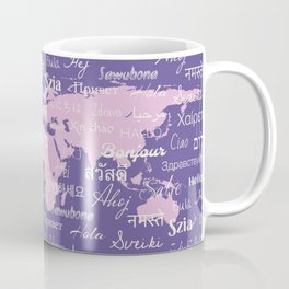 Hello World Languages Ultra Violet Coffee Mug