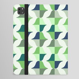 Whale Song Midcentury Modern Shapes Green iPad Folio Case