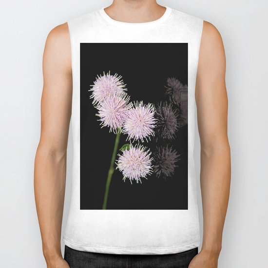 Pom pom Flower group Biker Tank