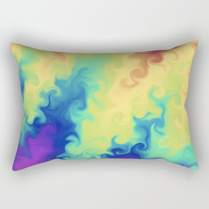 Rainbow Riptide Rectangular Pillow
