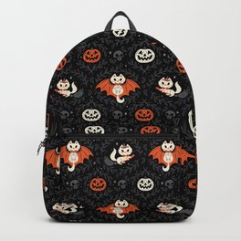 Spooky Kittens Backpack | October, Fall, Pattern, Spooky, Jackolantern, Witchcraft, Curated, Witch, Halloween, Kitten 