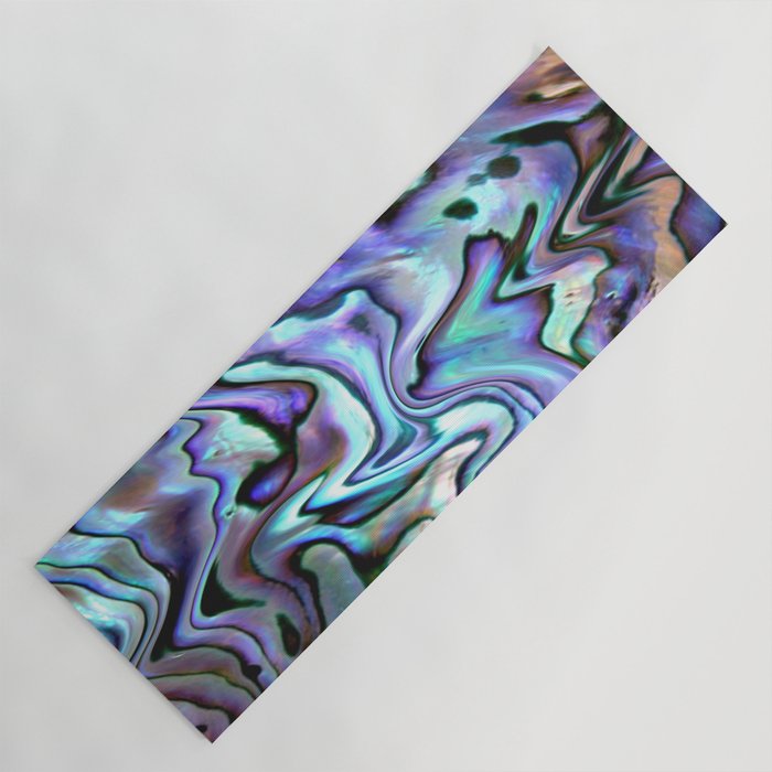 Blue Abalone Pearl Shell Yoga Mat