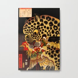 The Tiger of Ryōkoku (1860) - Utagawa Hirokage Metal Print