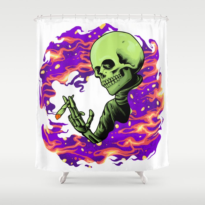 High Skull Shower Curtain